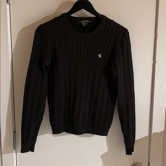 Ralph Lauren Cable Knit Monogram Sweater - Picture 1 of 4